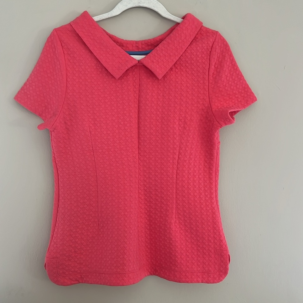 Boden Pink Square Jacquard Top Size 6 - Picture 2 of 3